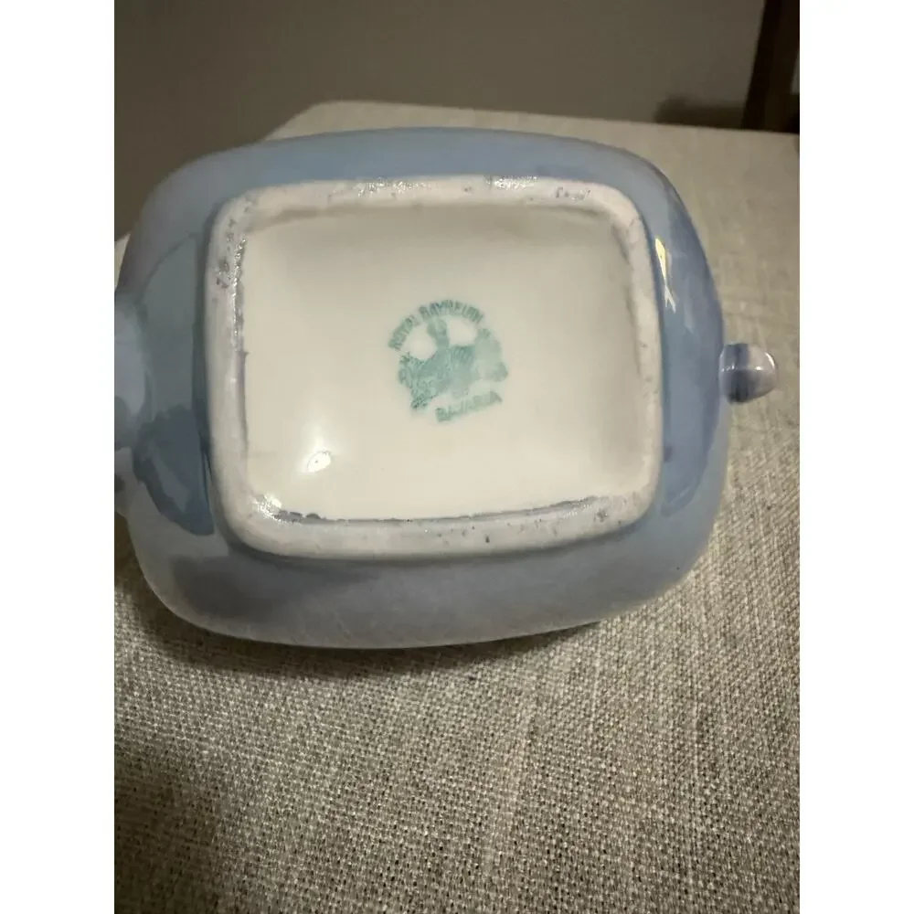 🫖 Vintage Royal Bayreuth Bavaria Mini Teapot | Blue Lusterware | Germany